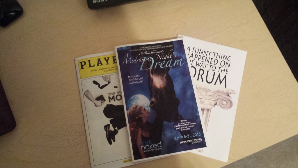 Programs from some plays that I've recently attended.